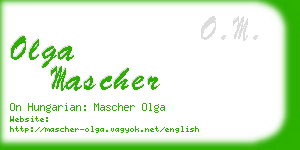 olga mascher business card